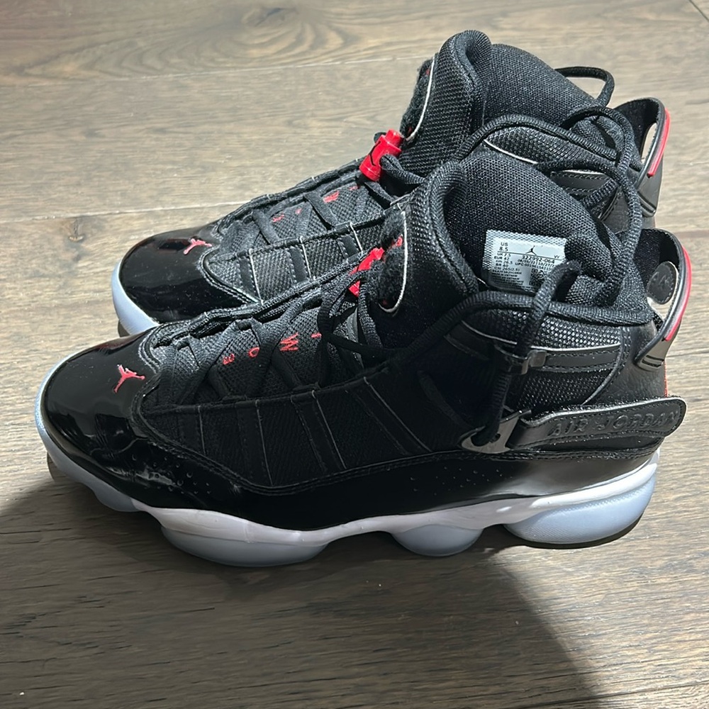 Nike Air Jordan Six Rings Black Patent Leather Sz 8.5 - Picture 4 of 10